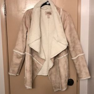 Forever 21 Contemporary Faux Suede/Fur Jacket